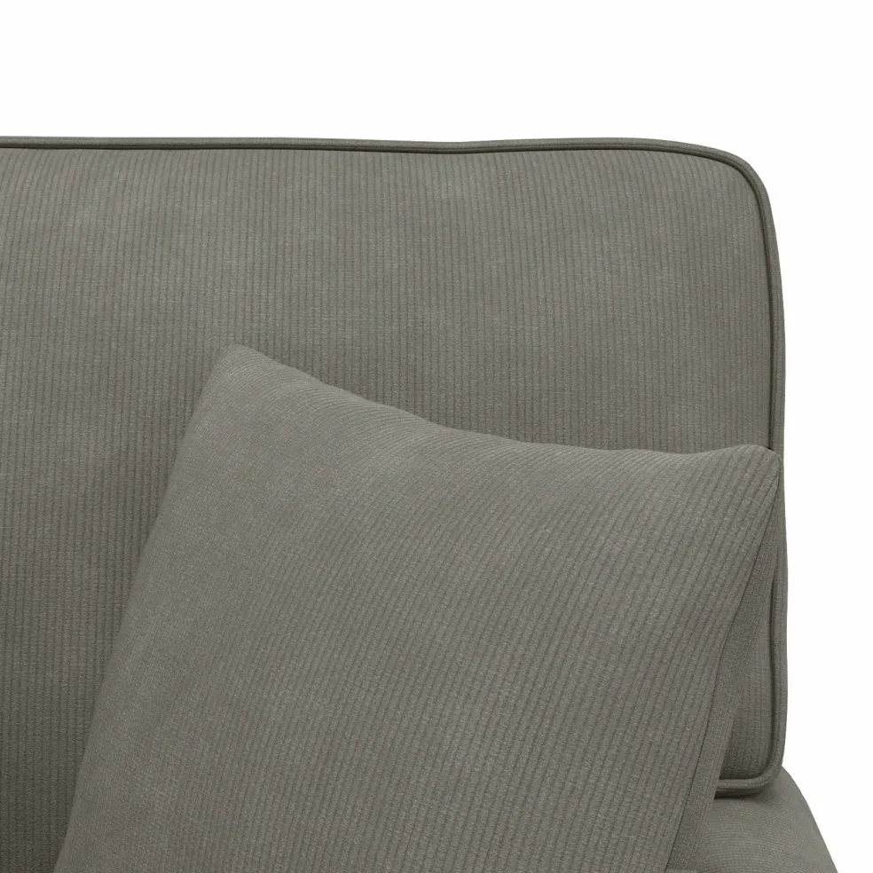 vidaXL Chaise Lounge met Rok 3 st Lichtgrijs Katoen Stof
