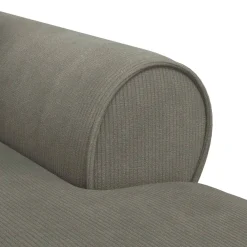 vidaXL Chaise Lounge met Rok 3 st Lichtgrijs Katoen Stof