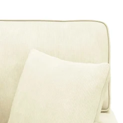 vidaXL Chaise Lounge met Rok 3 st Crème Katoen Stof 91 x 157 x 91 cm