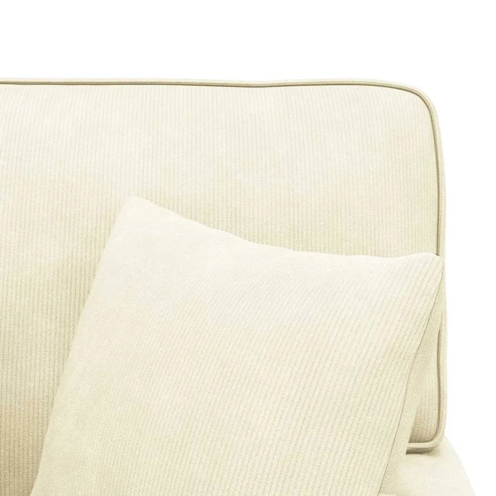 vidaXL Chaise Lounge met Rok 3 st Crème Katoen Stof 91 x 157 x 91 cm