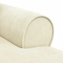 vidaXL Chaise Lounge met Rok 3 st Crème Katoen Stof 91 x 157 x 91 cm