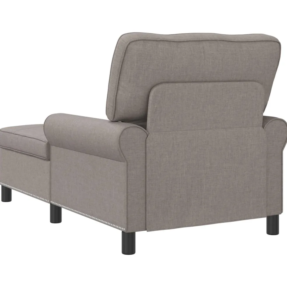 vidaXL Chaise Lounge Taupe Stof 91 x 157 x 91 cm