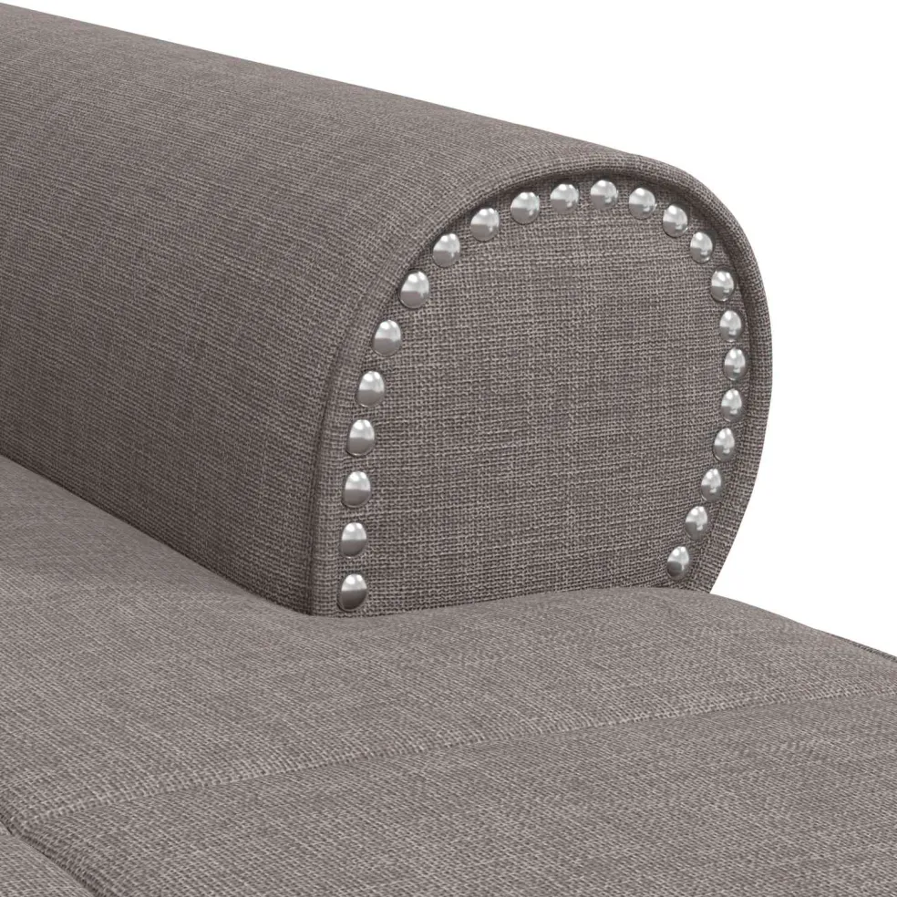 vidaXL Chaise Lounge Taupe Stof 91 x 157 x 91 cm
