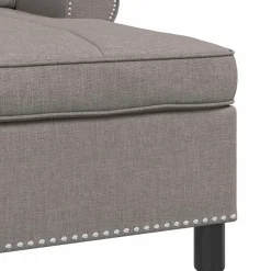 vidaXL Chaise Lounge Taupe Stof 91 x 157 x 91 cm