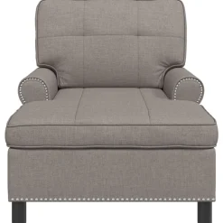 vidaXL Chaise Lounge Taupe Stof 91 x 157 x 91 cm