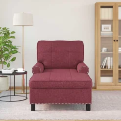 vidaXL Chaise Lounge Wijnrood Stof 91 x 157 x 91 cm