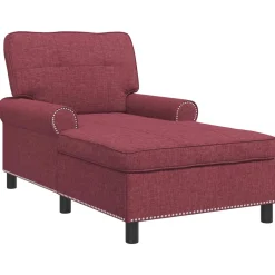 vidaXL Chaise Lounge Wijnrood Stof 91 x 157 x 91 cm