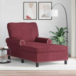 vidaXL Chaise Lounge Wijnrood Stof 91 x 157 x 91 cm