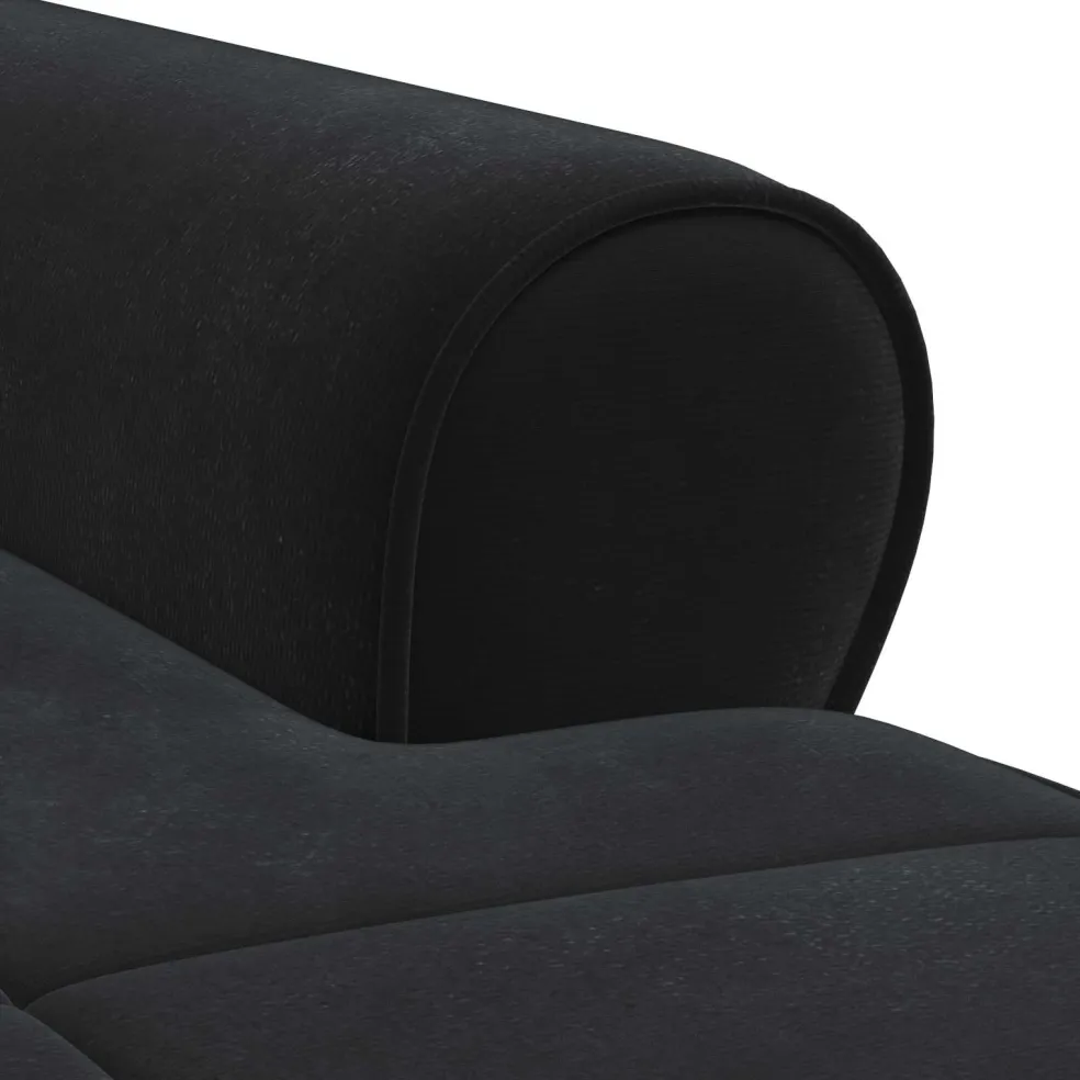 vidaXL Chaise Lounge Zwart Fluweel 91 x 157 x 91 cm