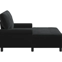 vidaXL Chaise Lounge Zwart Fluweel 91 x 157 x 91 cm