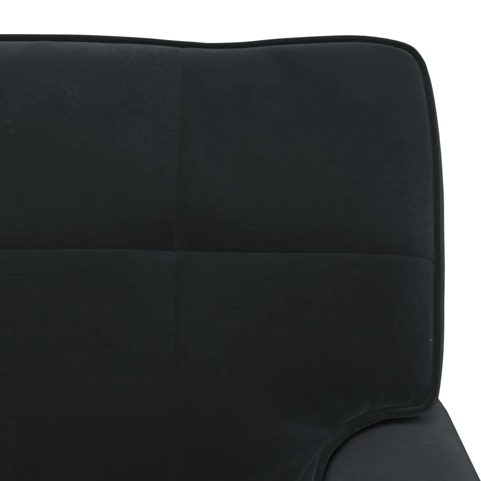 vidaXL Chaise Lounge Zwart Fluweel 91 x 157 x 91 cm