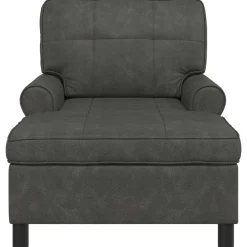 vidaXL Chaise Lounge Zwart Nep Leer 91 x 157 x 91 cm