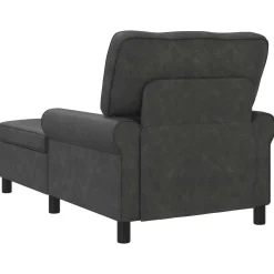 vidaXL Chaise Lounge Zwart Nep Leer 91 x 157 x 91 cm