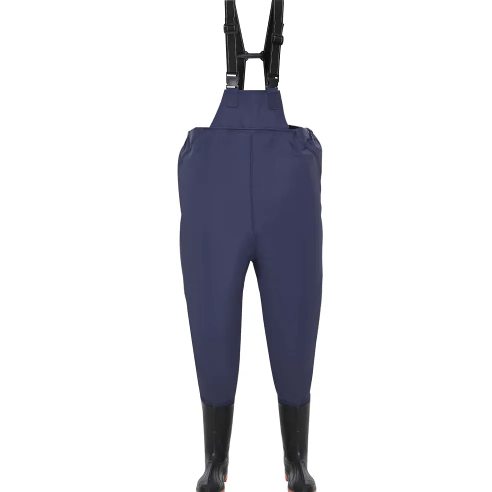 vidaXL Chest Waders met laarzen Maat 38 Blauw