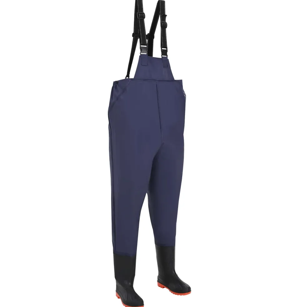 vidaXL Chest Waders met laarzen Maat 38 Blauw