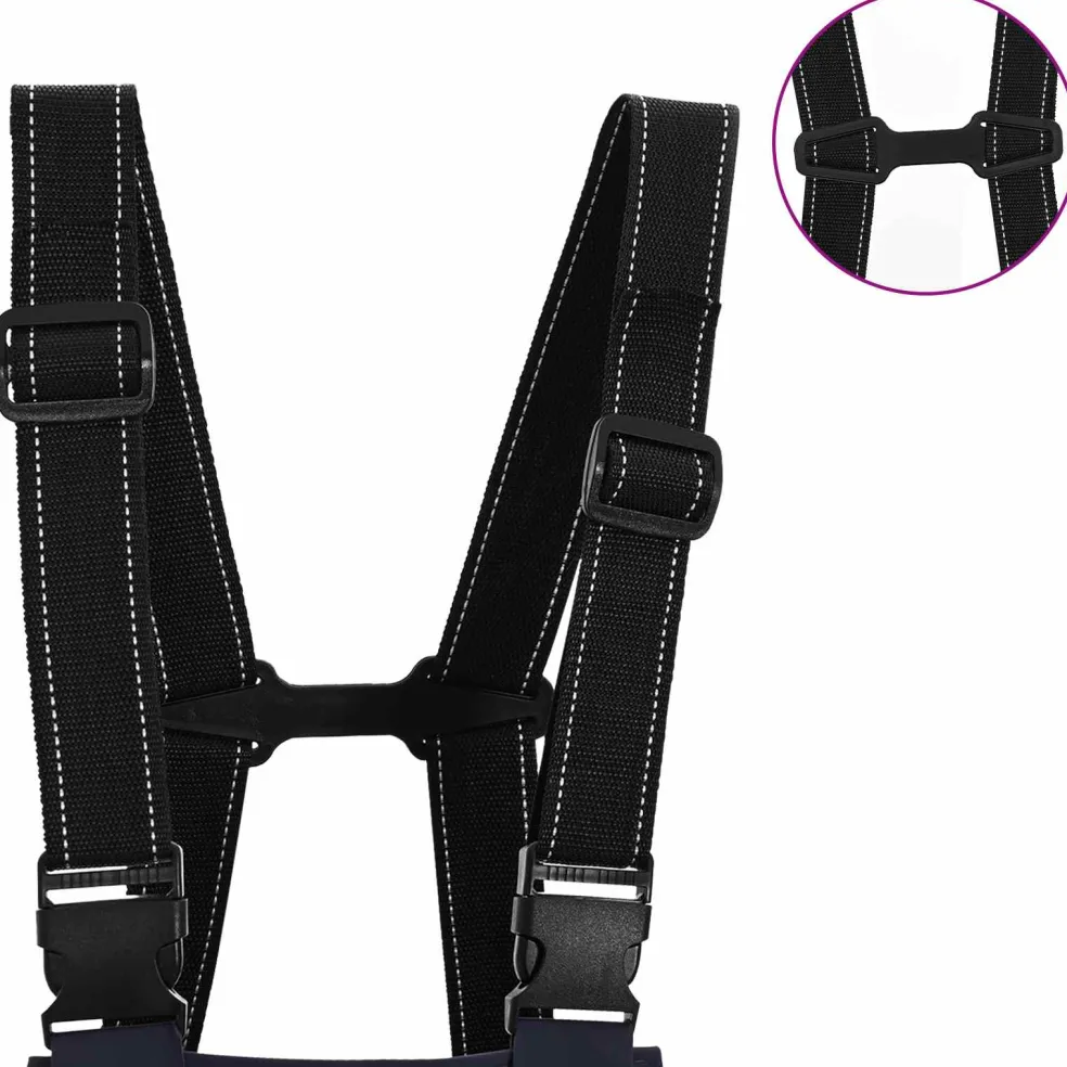 vidaXL Chest Waders met laarzen Maat 38 Blauw