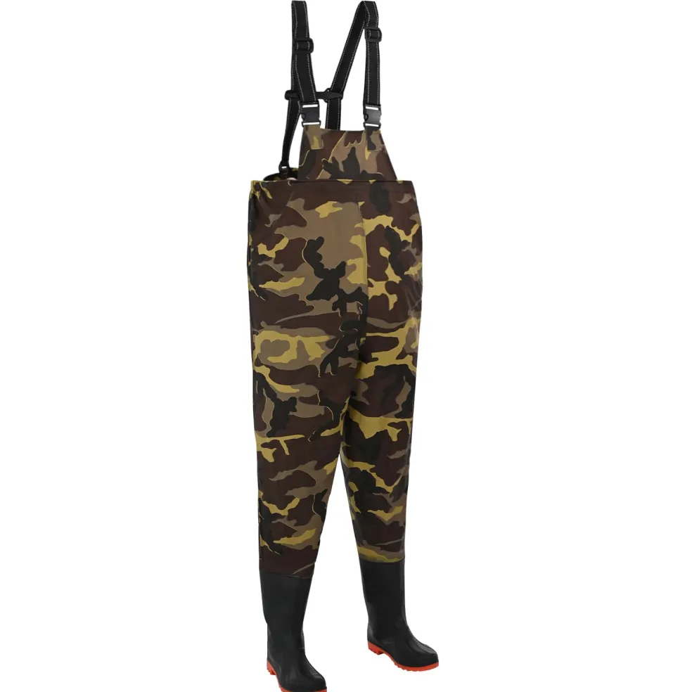 vidaXL Chest Waders met laarzen PVC gecoate polyester Maat 38