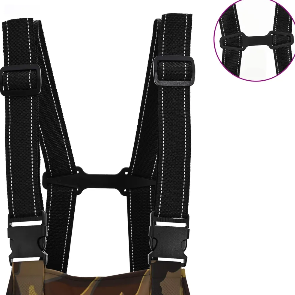 vidaXL Chest Waders met laarzen PVC gecoate polyester Maat 38
