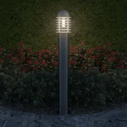 vidaXL Cilindervormige RVS LED tuinlamp