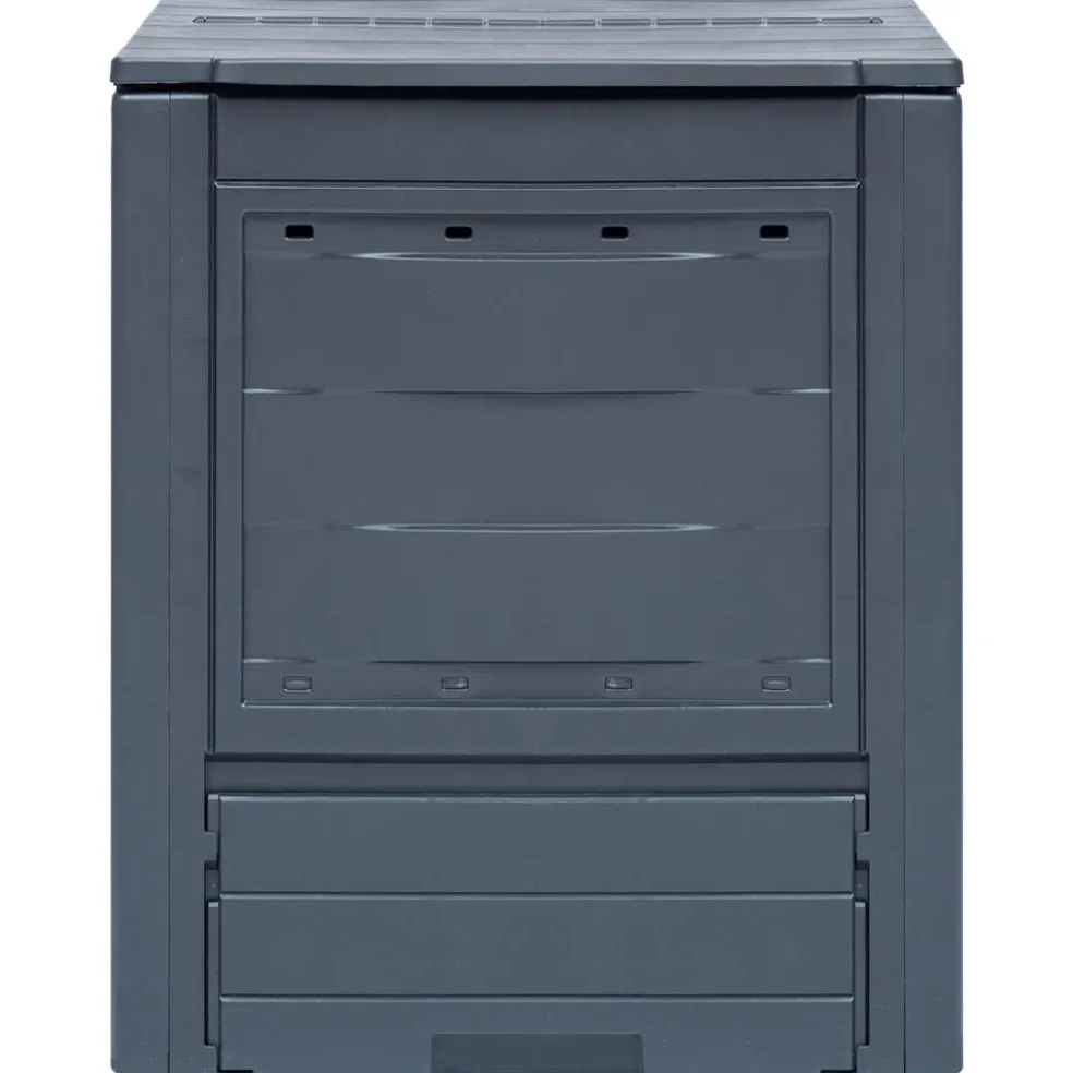 vidaXL Compostbakken 3 st 780 L 60x60x73 cm grijs