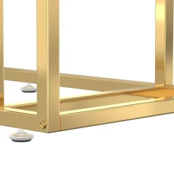 vidaXL Computer bijzettafel 50x35x65 cm gehard glas transparant