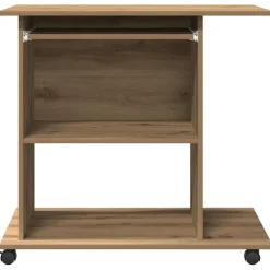 vidaXL Computerbureau 80x50x75 cm bewerkt hout artisanaal eikenkleur