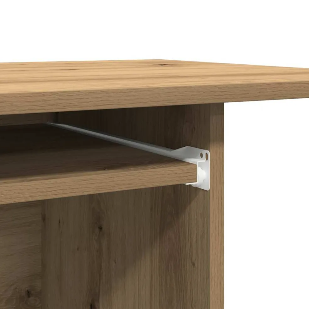 vidaXL Computerbureau 80x50x75 cm bewerkt hout artisanaal eikenkleur