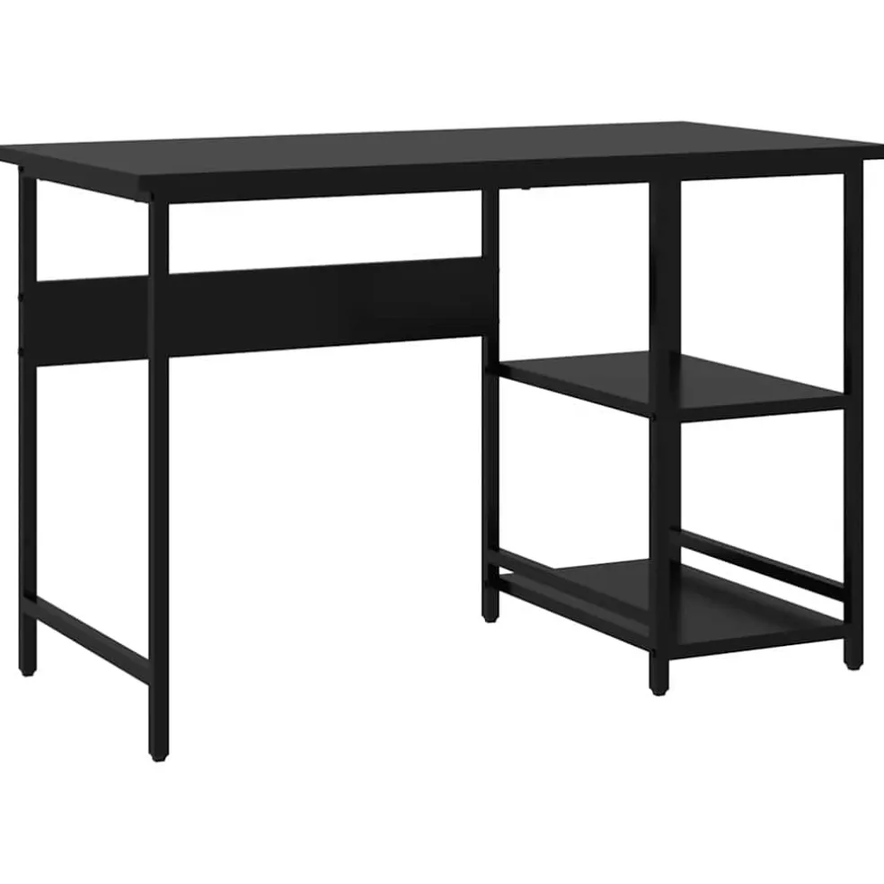vidaXL Computerbureau 105x50x72 cm MDF en metaal zwart