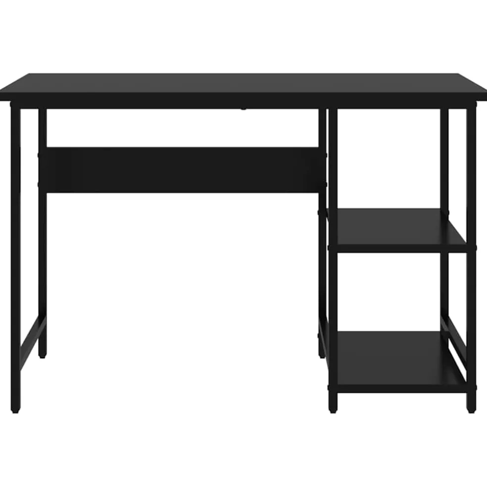 vidaXL Computerbureau 105x50x72 cm MDF en metaal zwart