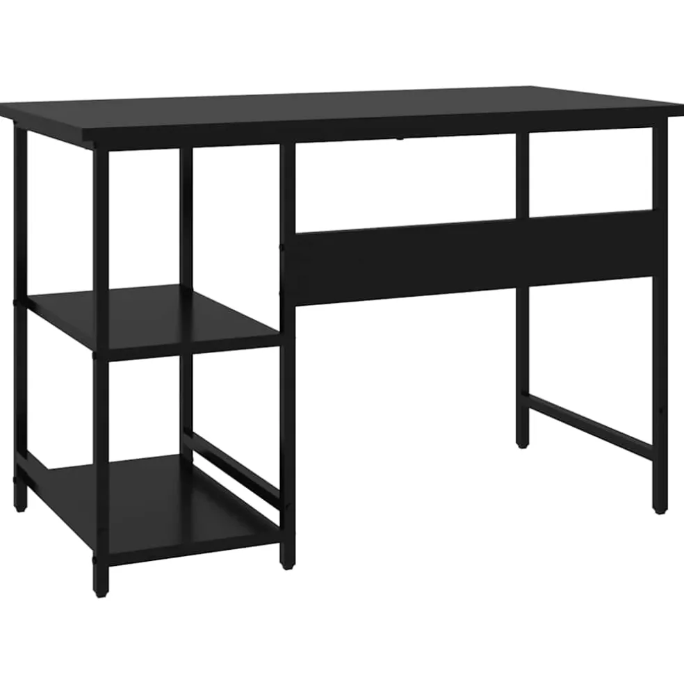 vidaXL Computerbureau 105x50x72 cm MDF en metaal zwart