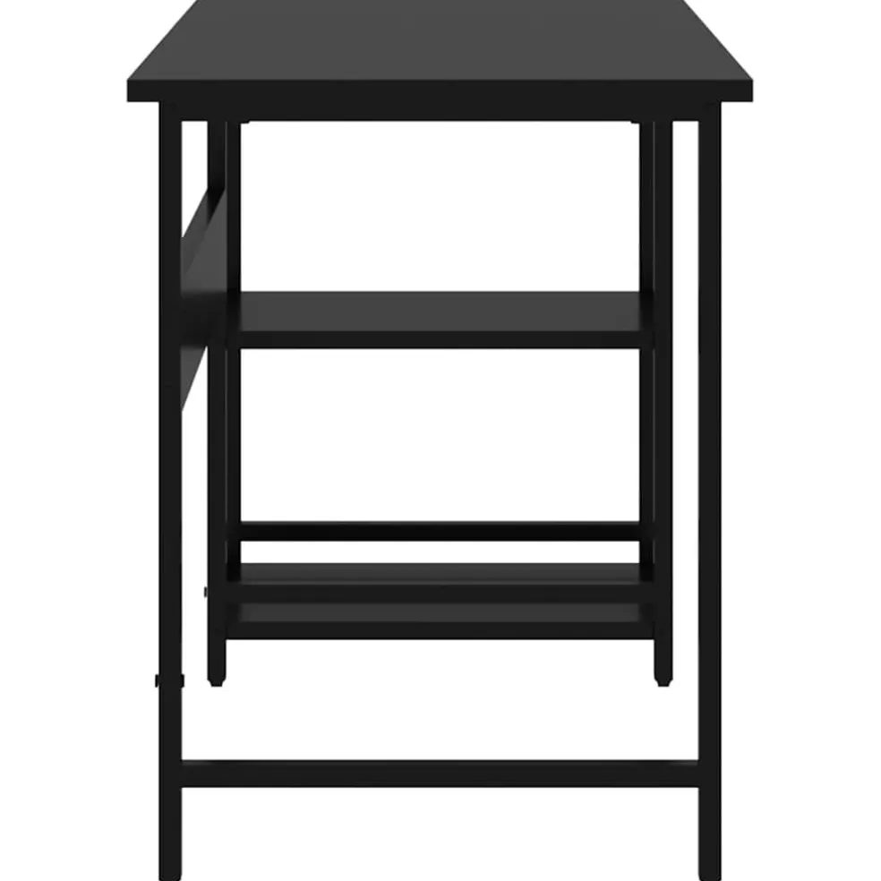 vidaXL Computerbureau 105x50x72 cm MDF en metaal zwart