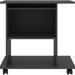 vidaXL Computerbureau 80x50x75 cm spaanplaat grijs