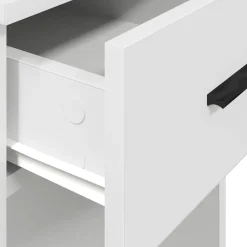 vidaXL Computertorenstandaard met lade 35x45x77 cm wit