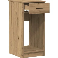 vidaXL Computertorenstandaard met lade 35x45x77 cm artisanaal eiken