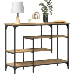 vidaXL Console Tafel artisanaal eikenkleurig 100 x 35 x 75 cm