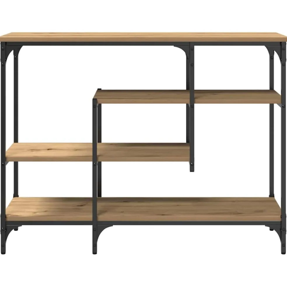vidaXL Console Tafel artisanaal eikenkleurig 100 x 35 x 75 cm