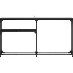 vidaXL Consoletafel Zwart Eiken 146 x 22,5 x 75 cm Bewerkt hout