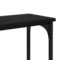 vidaXL Consoletafel Zwart Eiken 146 x 22,5 x 75 cm Bewerkt hout