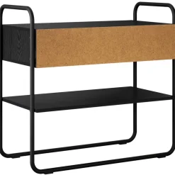 vidaXL Consoletafel Zwart eiken 80 x 40 x 75 cm Bewerkt hout