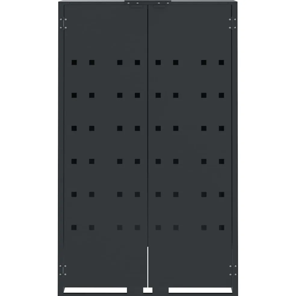 vidaXL Containerberging 2 containers 138x79x117 cm staal antraciet