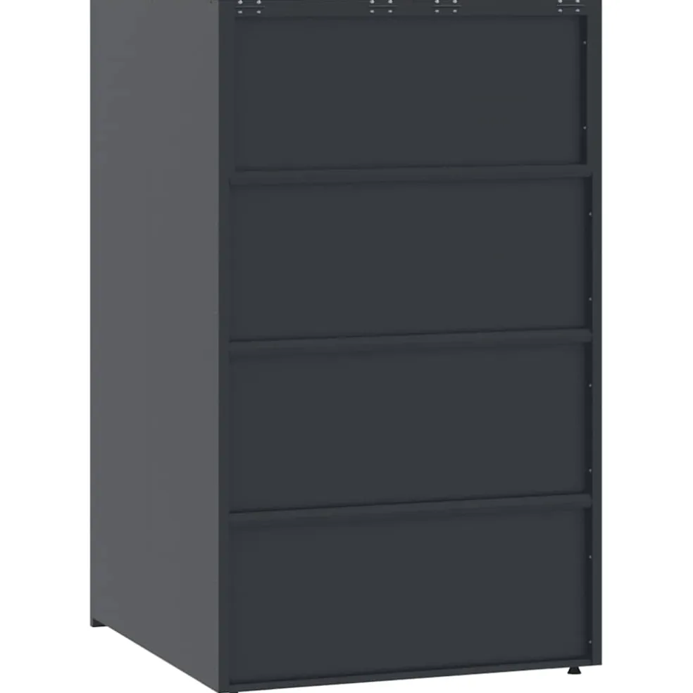 vidaXL Containerberging 2 containers 138x79x117 cm staal antraciet
