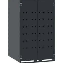 vidaXL Containerberging 2 containers 138x79x117 cm staal antraciet