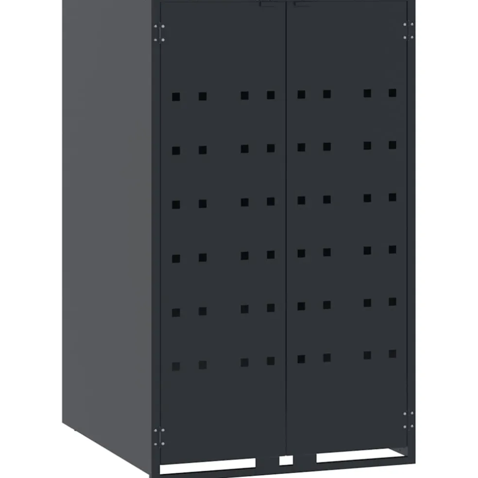 vidaXL Containerberging 2 containers 138x79x117 cm staal antraciet