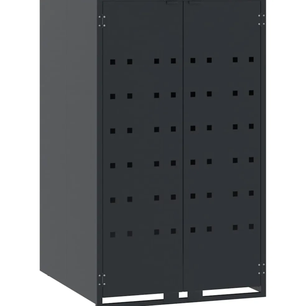 vidaXL Containerberging 3 containers 207x79x117 cm staal antraciet