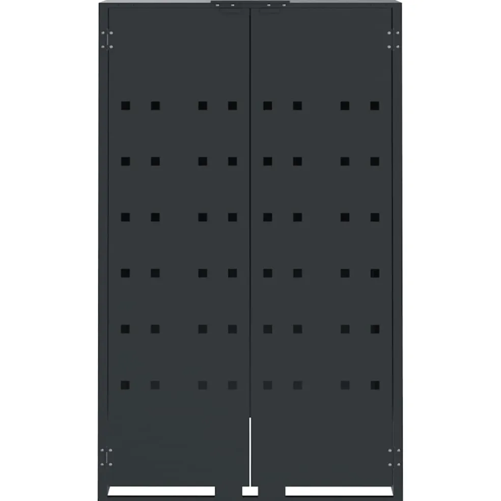 vidaXL Containerberging 4 containers 276x79x117 cm staal antraciet