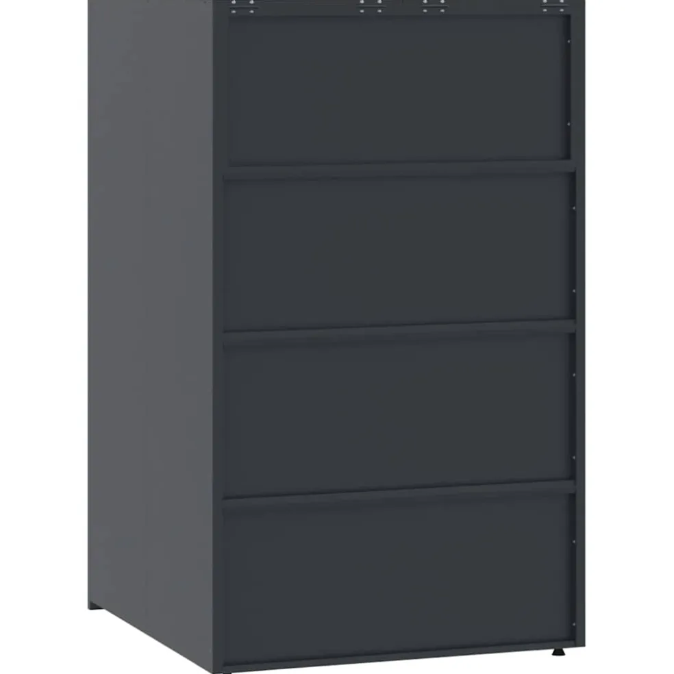 vidaXL Containerberging 4 containers 276x79x117 cm staal antraciet