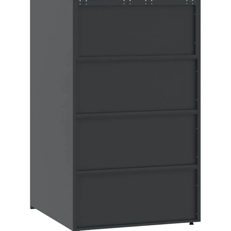 vidaXL Containerberging 5 containers 345x79x117 cm staal antraciet