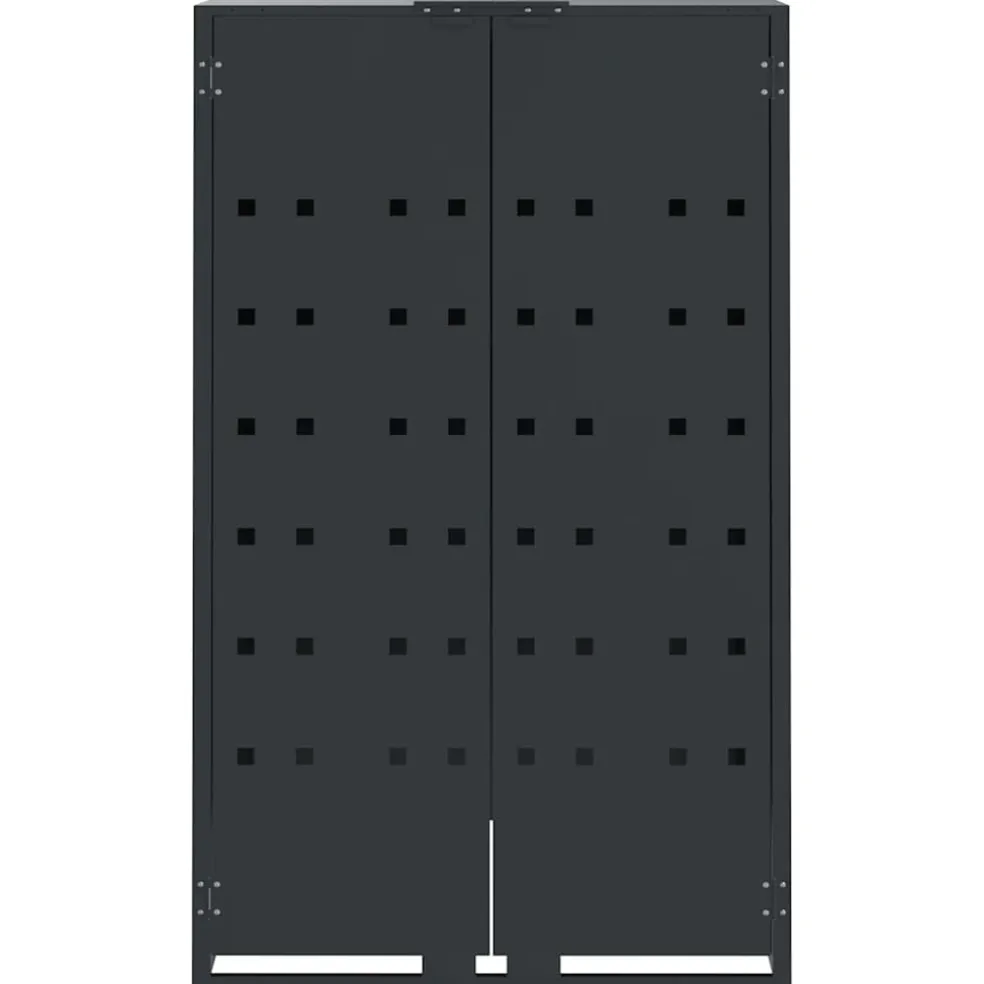 vidaXL Containerberging 5 containers 345x79x117 cm staal antraciet