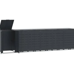 vidaXL Containerberging 6 containers 414x79x117 cm staal antraciet