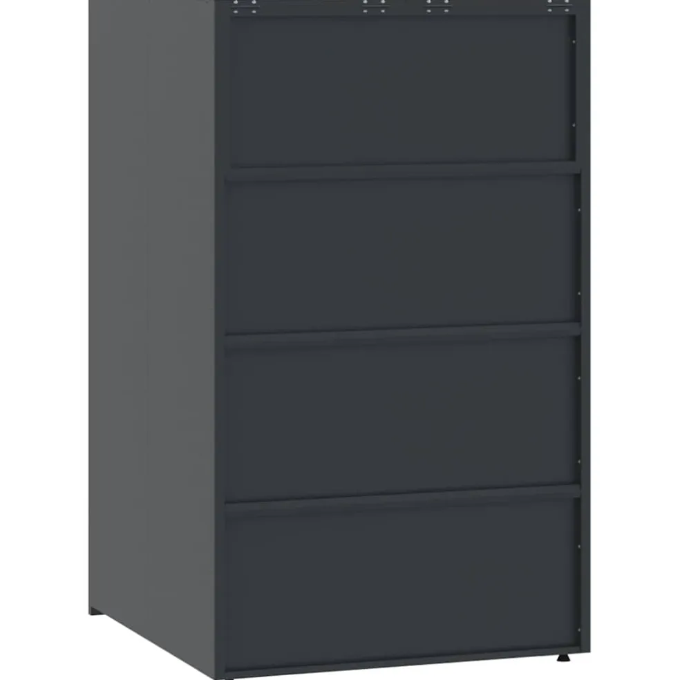vidaXL Containerberging 6 containers 414x79x117 cm staal antraciet